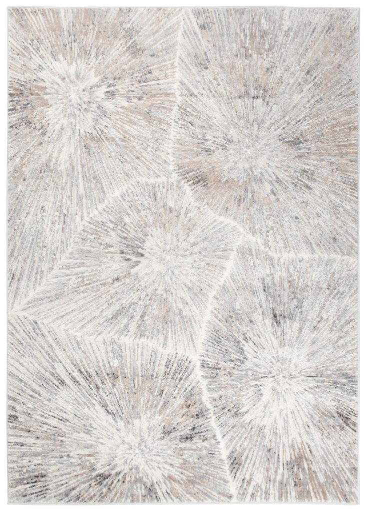 Tapis Valley Gris Roux Moderne Lignes