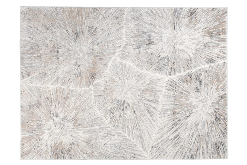 Tapis Valley Gris Roux Moderne Lignes