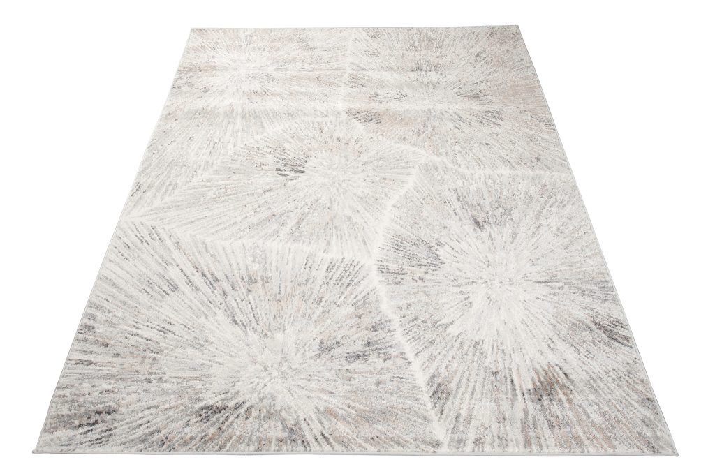 Tapis Valley Gris Roux Moderne Lignes