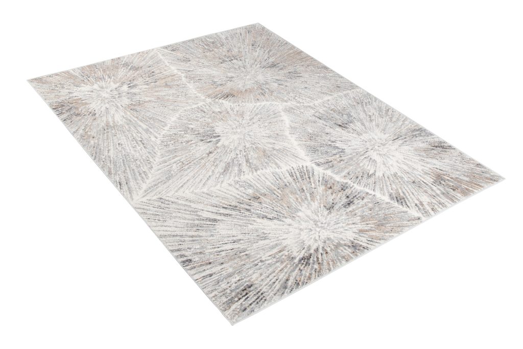 Tapis Valley Gris Roux Moderne Lignes
