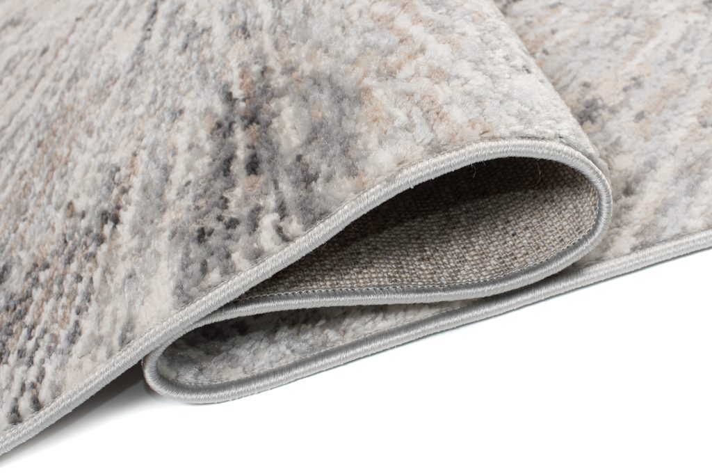 Tapis Valley Gris Roux Moderne Lignes
