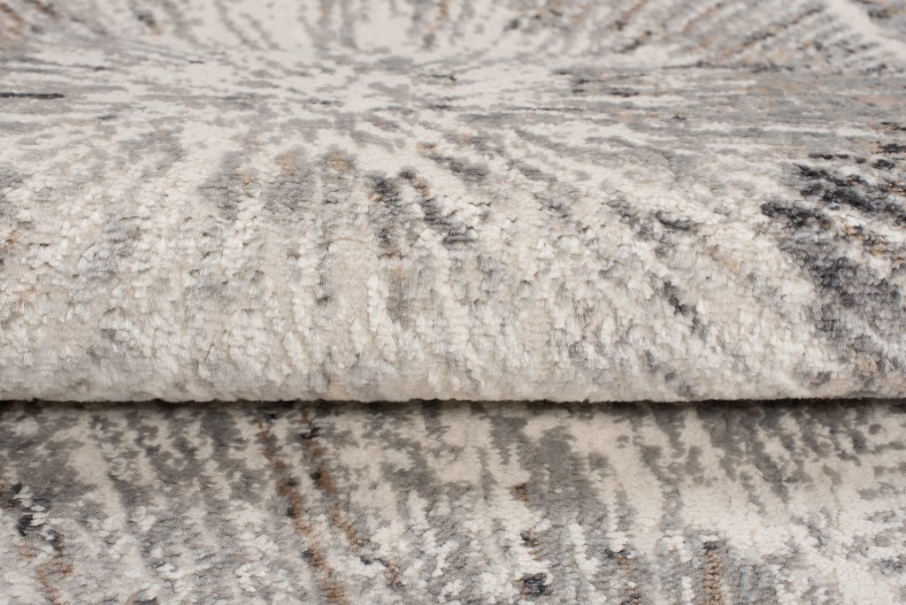 Tapis Valley Gris Roux Moderne Lignes
