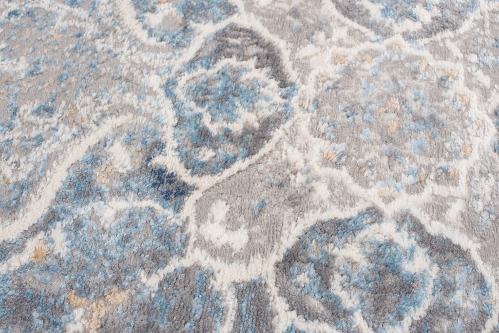 Tapis Valley Gris Bleu Vintage Floral