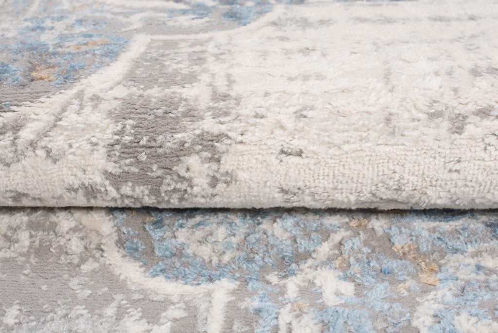 Tapis Valley Gris Bleu Vintage Floral