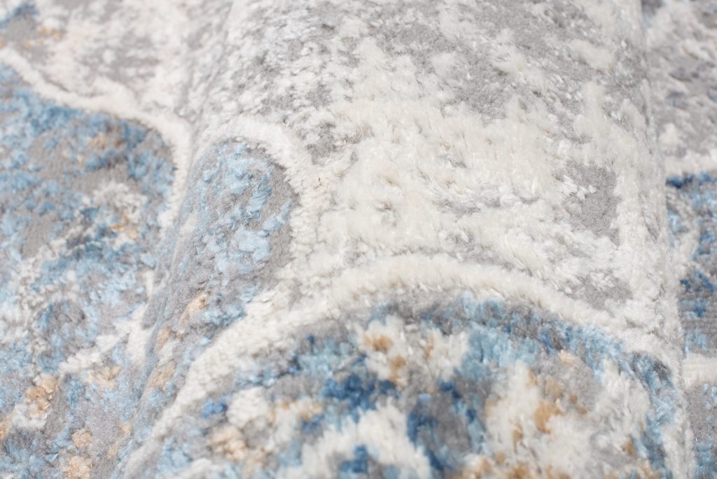 Tapis Valley Gris Bleu Vintage Floral