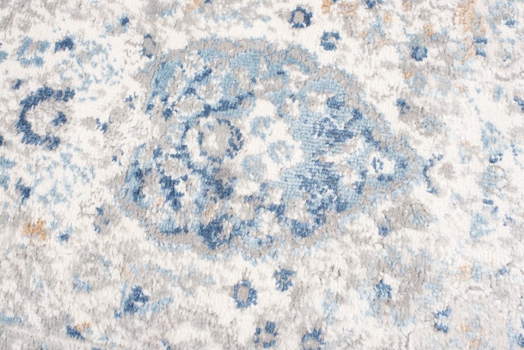 Tapis Valley Gris Bleu Ornamental Vintage
