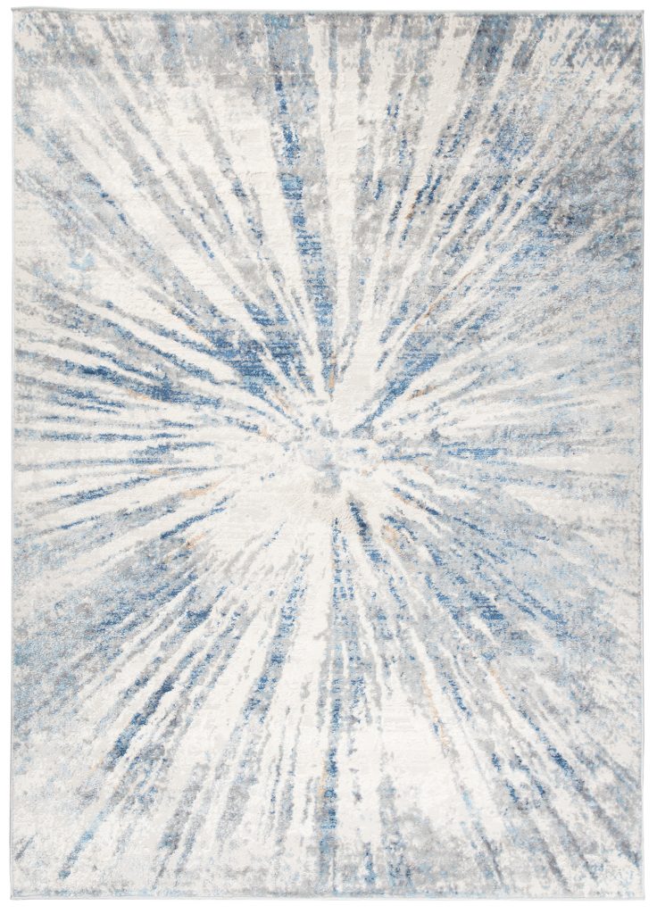 Tapis Valley Gris Bleu Abstrait Verre