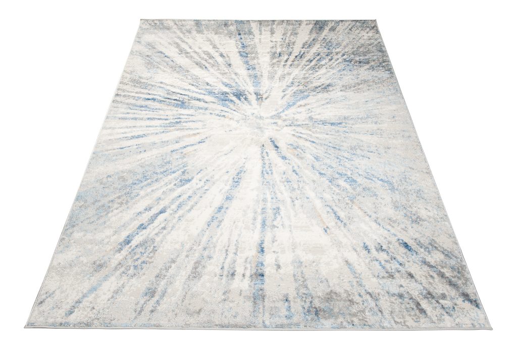 Tapis Valley Gris Bleu Abstrait Verre