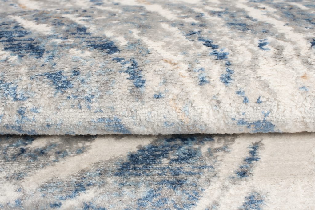 Tapis Valley Gris Bleu Abstrait Verre