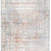 Tapis Valley Gris Saumon Abstrait Lignes