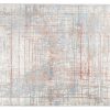 Tapis Valley Gris Saumon Abstrait Lignes