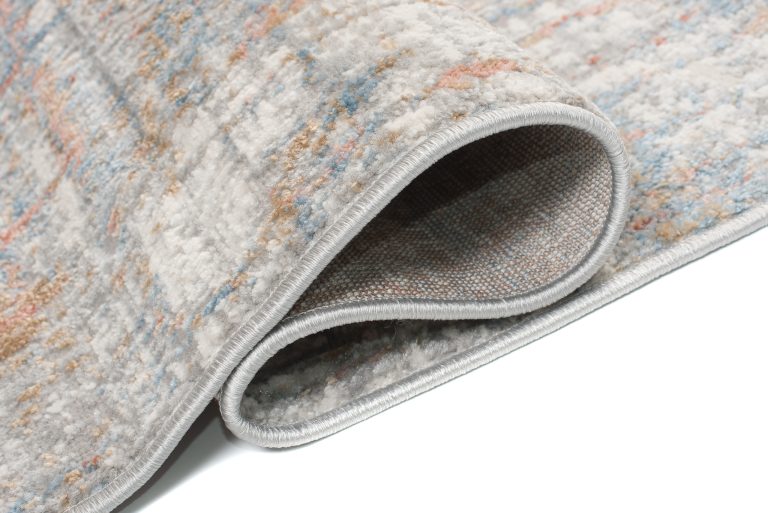 Tapis Valley Gris Saumon Abstrait Lignes