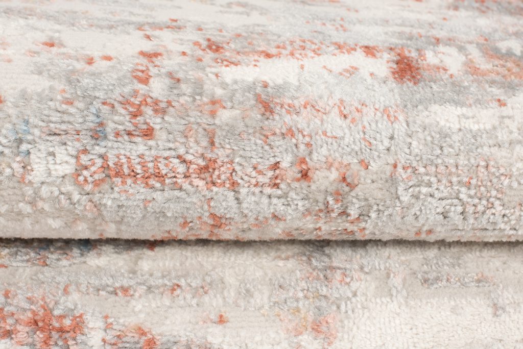 Tapis Valley Gris Saumon Géométrique