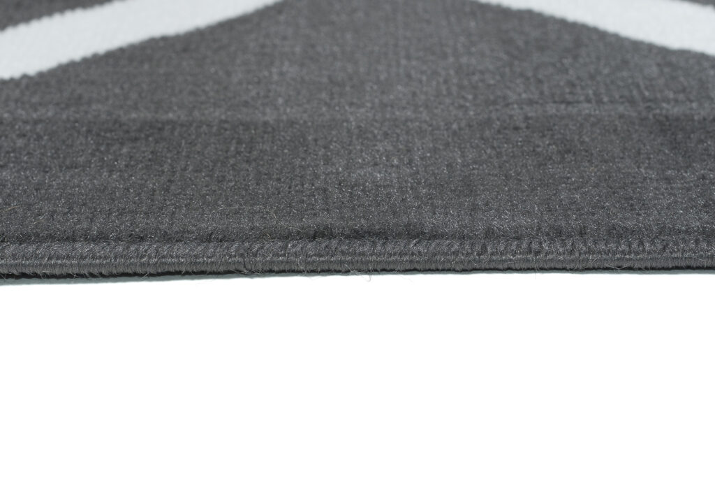 Tapis Luxury Gris Foncé Blanc Géométrique Carreaux