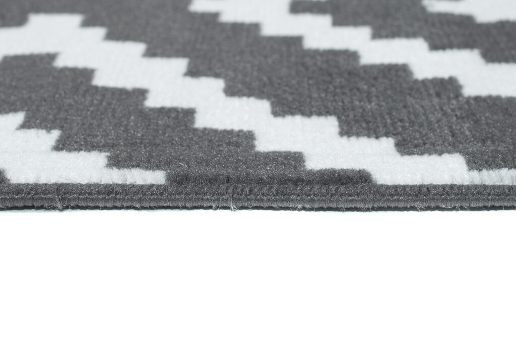 Tapis Luxury Gris Blanc Géométrique Losange