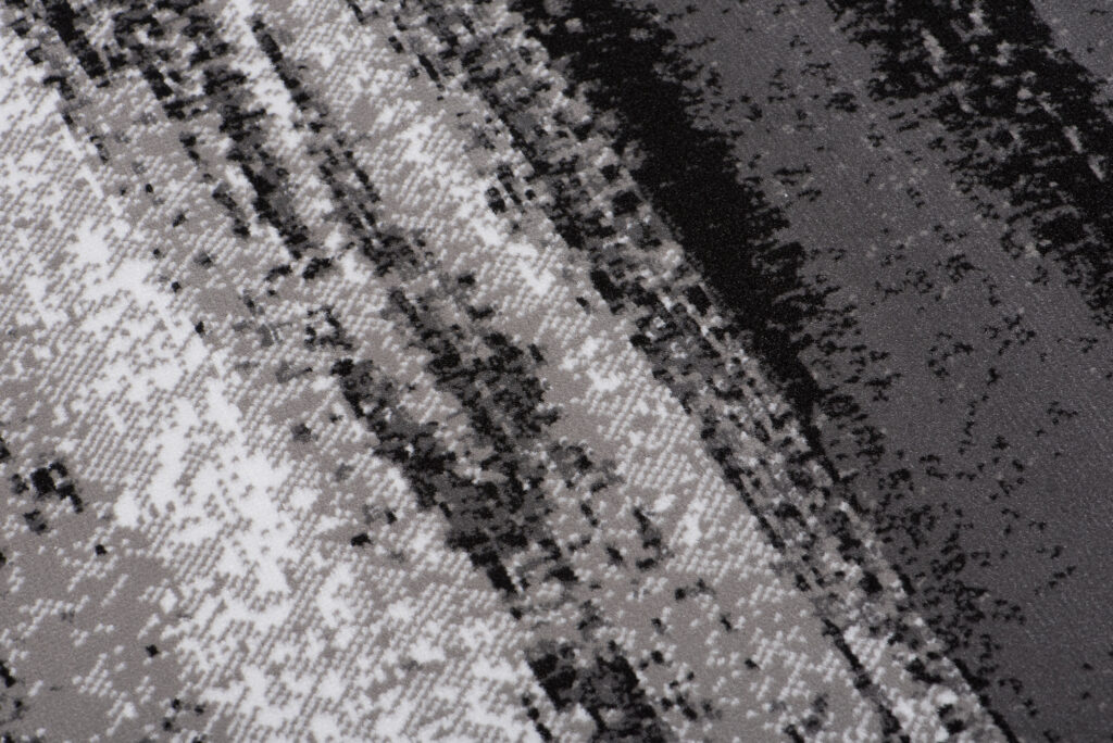 Tapis Maya Gris Noir Rayé