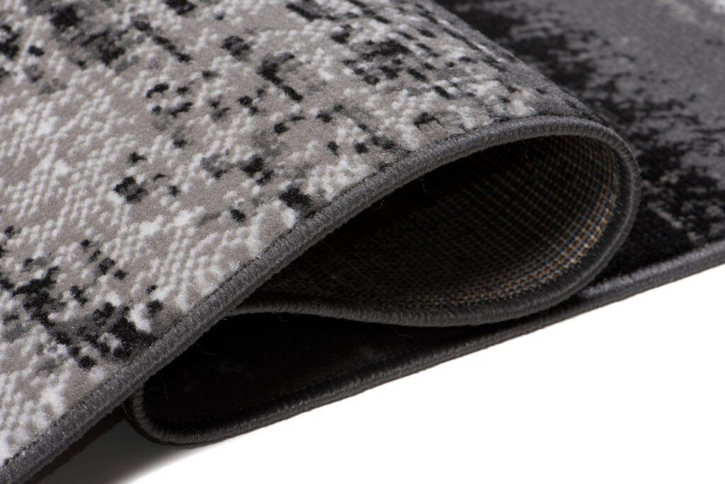 Tapis Maya Gris Noir Rayé