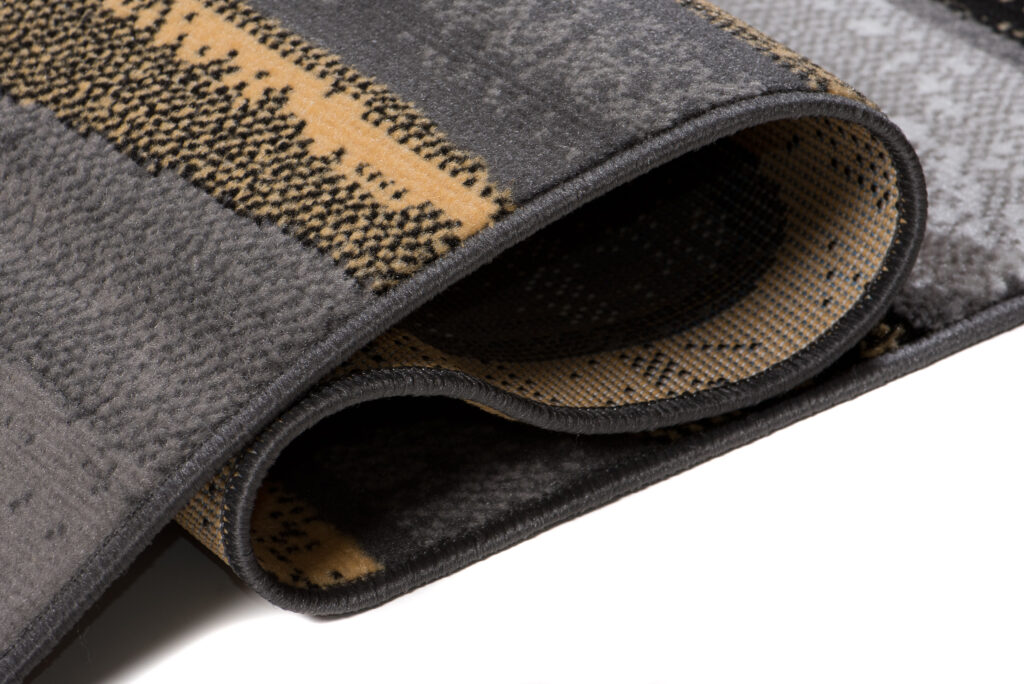 Tapis Maya Jaune Gris Géométrique