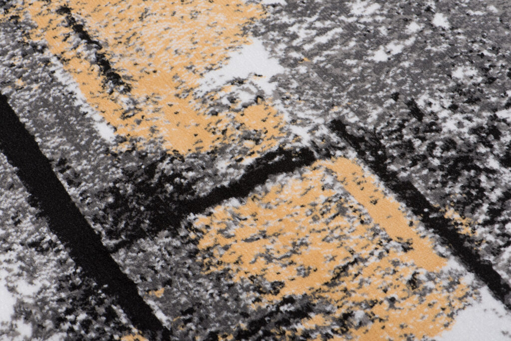 Tapis Maya Gris Jaune Rayures
