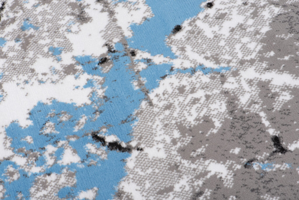 Tapis Maya Gris Bleu Moderne