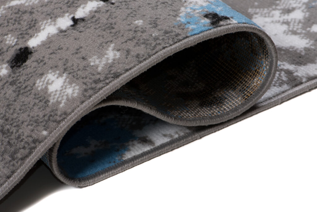 Tapis Maya Gris Bleu Moderne