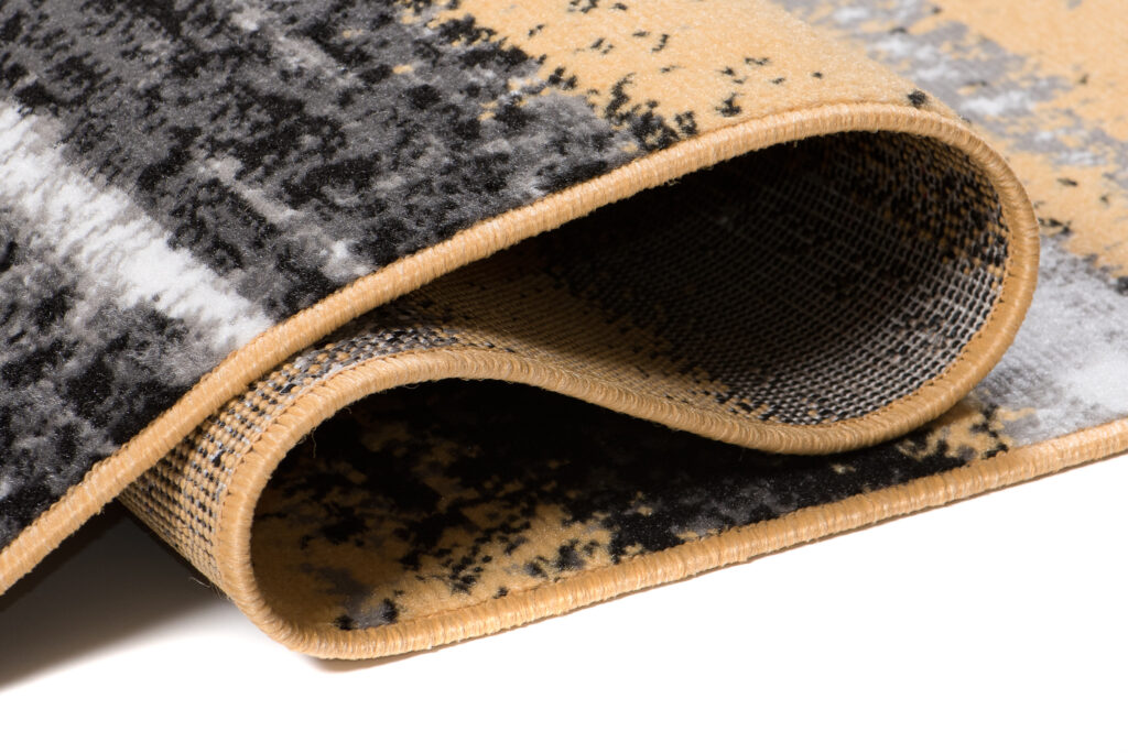 Tapis Maya Gris Jaune Rayé