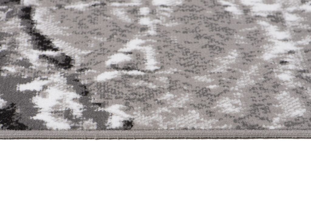 Tapis Maya Gris Noir Moderne