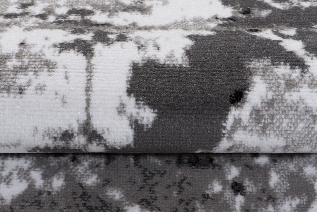 Tapis Maya Gris Noir Moderne