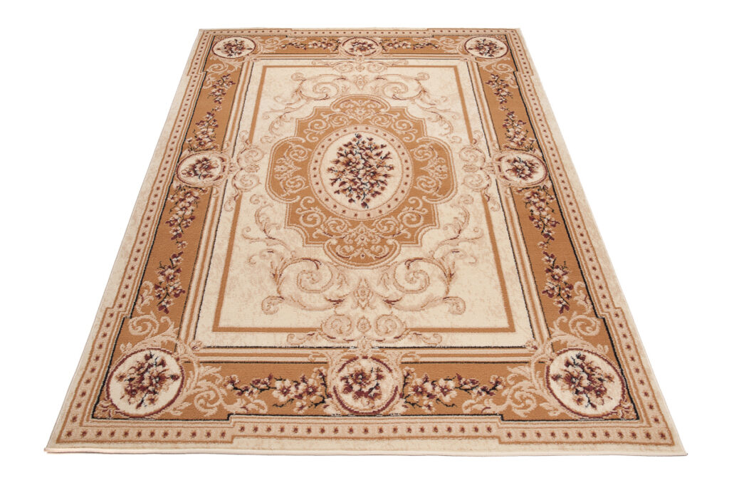 Tapis Atlas Crème Beige Traditionnel Médaillon