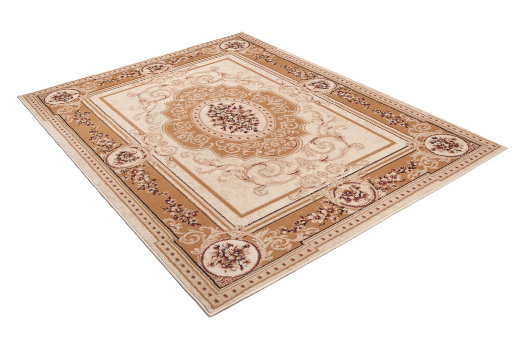 Tapis Atlas Crème Beige Traditionnel Médaillon