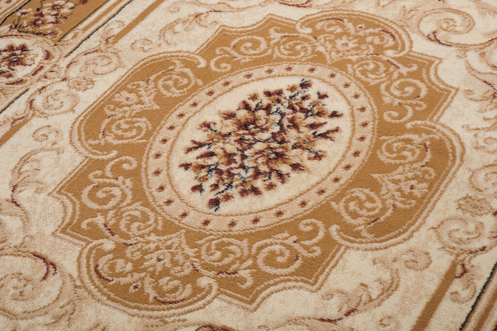 Tapis Atlas Crème Beige Traditionnel Médaillon
