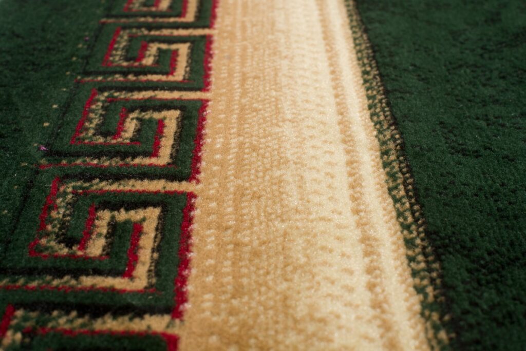 Tapis Atlas Vert Beige Classique Bordure