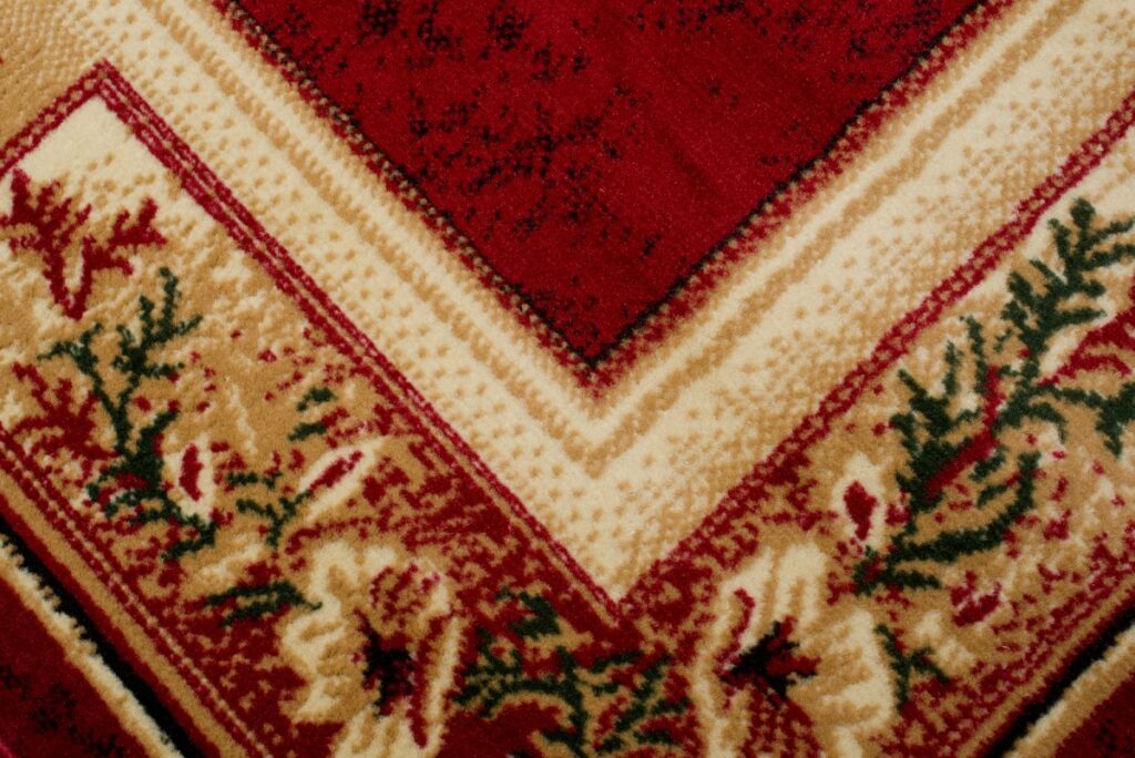 Tapis Atlas Rouge Beige Classique Bordure