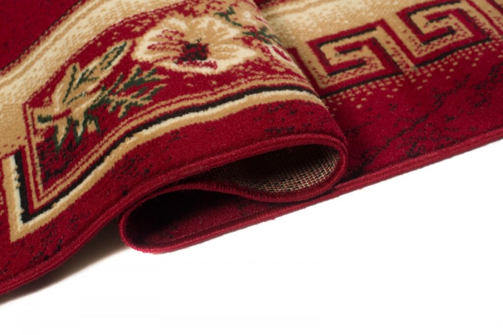 Tapis Atlas Rouge Beige Classique Bordure