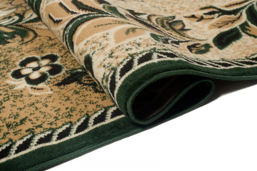 Tapis Atlas Beige Vert Moderne Floral