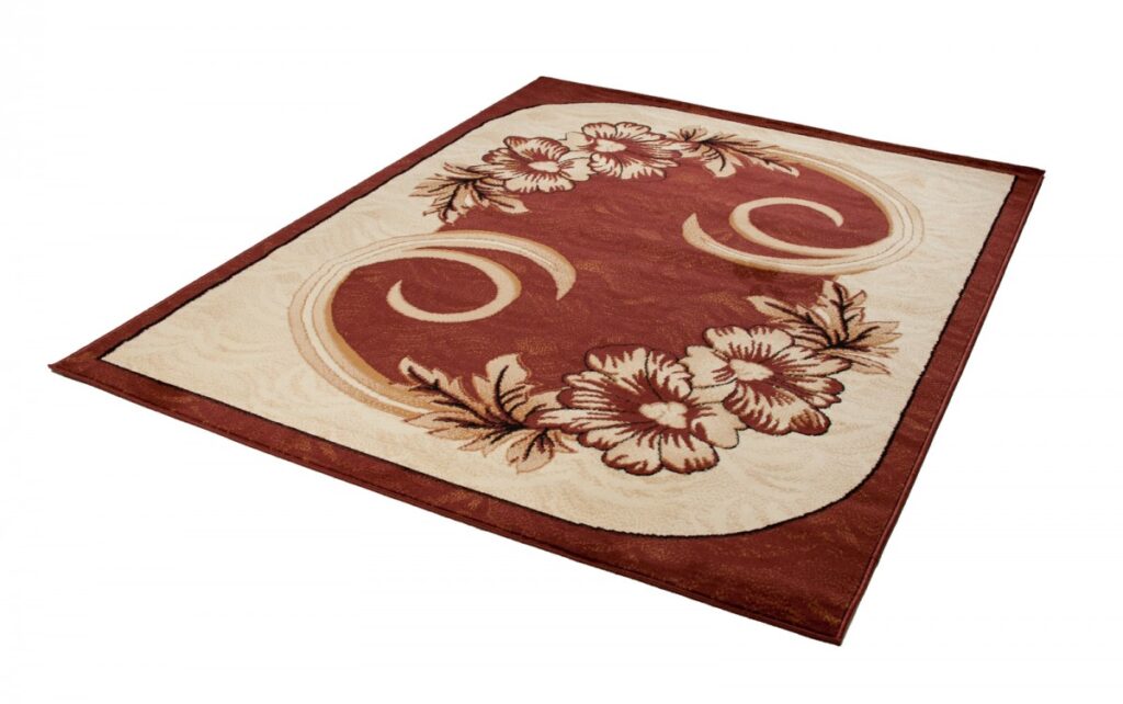 Tapis Atlas Marron Beige Classique Floral