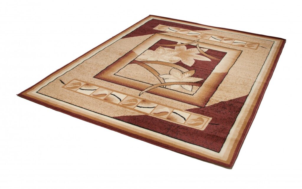 Tapis Atlas Beige Marron Géométrique Floral