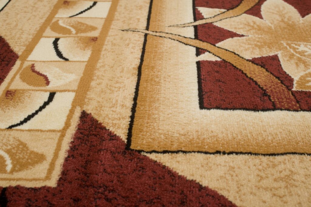 Tapis Atlas Beige Marron Géométrique Floral