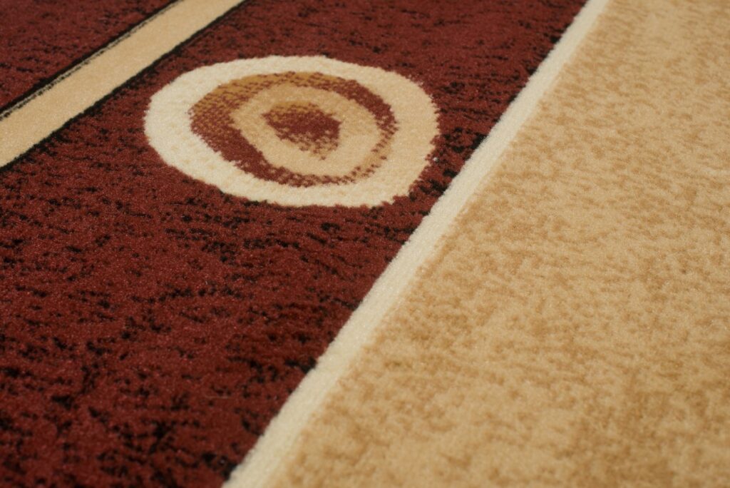 Tapis Atlas Marron Beige Abstrait Bordure