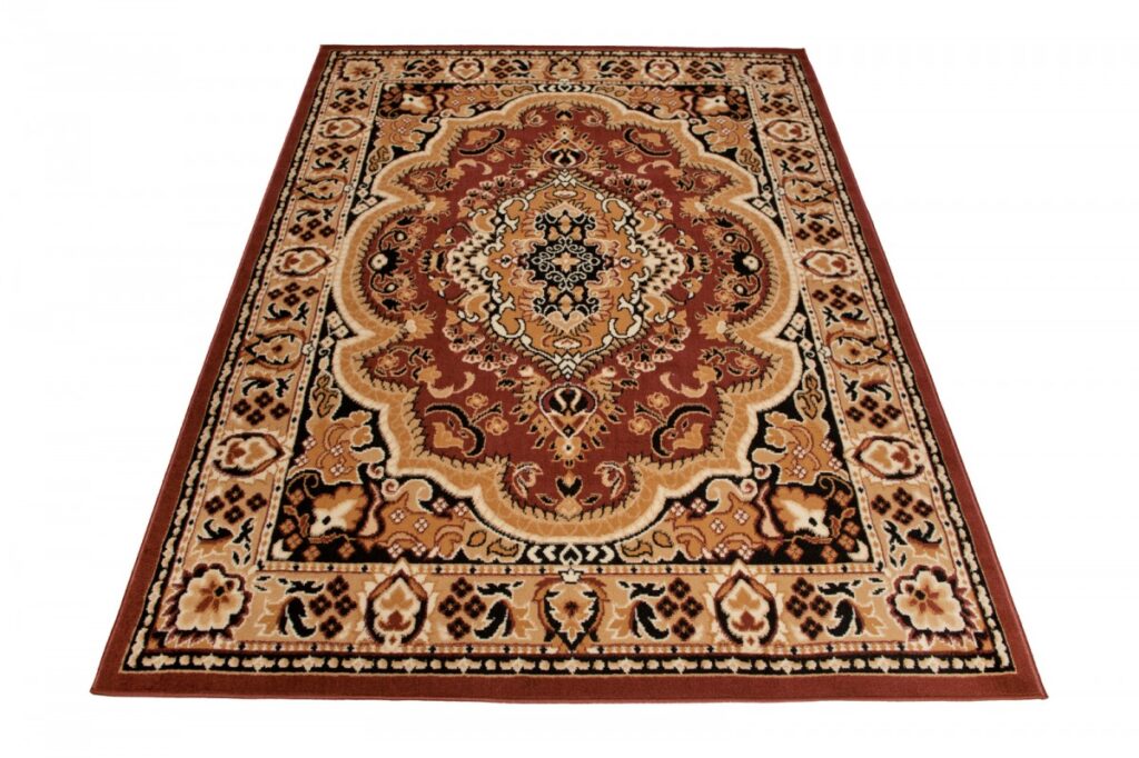Tapis Atlas Marron Beige Traditionnel Médaillon