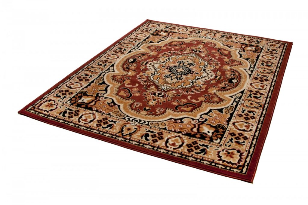 Tapis Atlas Marron Beige Traditionnel Médaillon