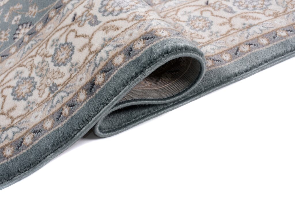 Tapis Colorado Traditionnel Bleu Beige Vert