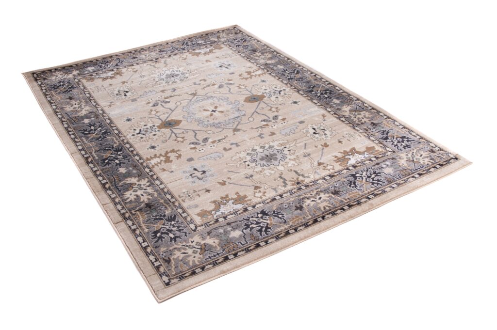 Tapis Colorado Classique Beige Gris Bordure