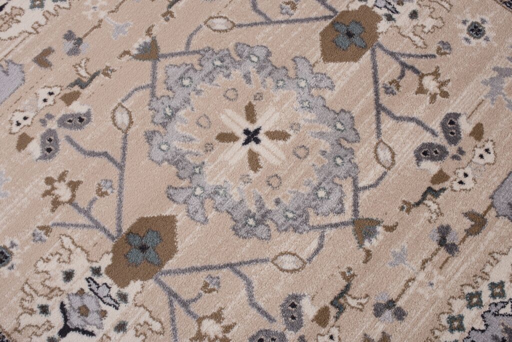 Tapis Colorado Classique Beige Gris Bordure