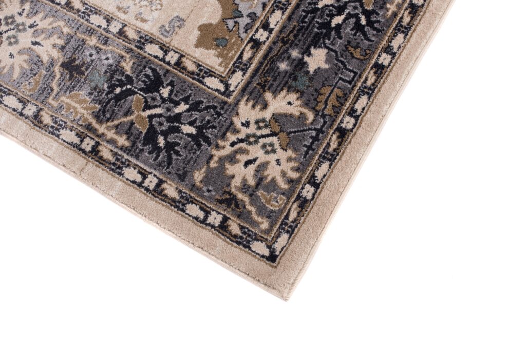 Tapis Colorado Classique Beige Gris Bordure