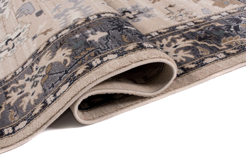 Tapis Colorado Classique Beige Gris Bordure