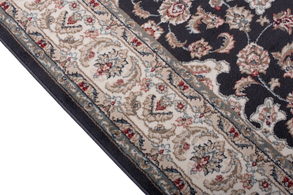 Tapis Colorado Noir Crème Rouge Traditionnel