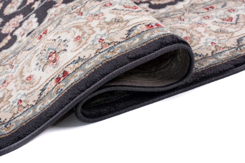 Tapis Colorado Noir Crème Rouge Traditionnel