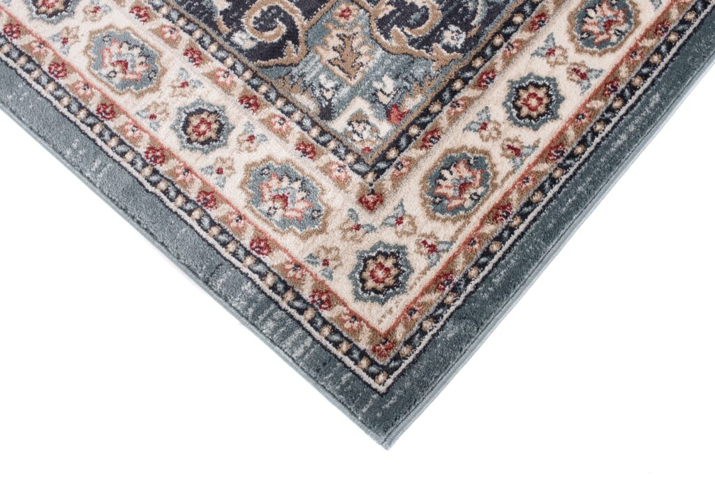 Tapis Colorado Traditionnel Bleu Crème Ornamental