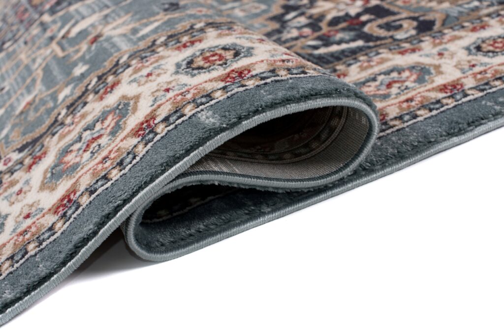 Tapis Colorado Traditionnel Bleu Crème Ornamental